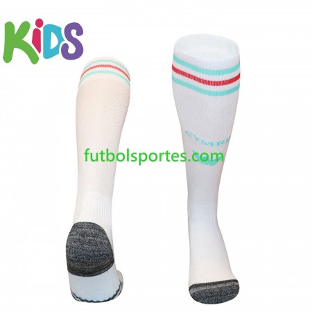 Gales Niño Segunda Equipación Copa Mundo 2026 Calcetines Gales Niño Segunda Equipación Copa Mundo 2026 Calcetines